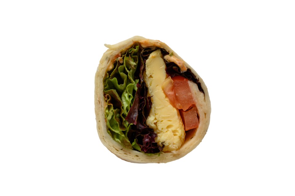 Bäcker-Sushi-Röllchen mit Käse, Tomate und Salat — Brotzeit Rostock