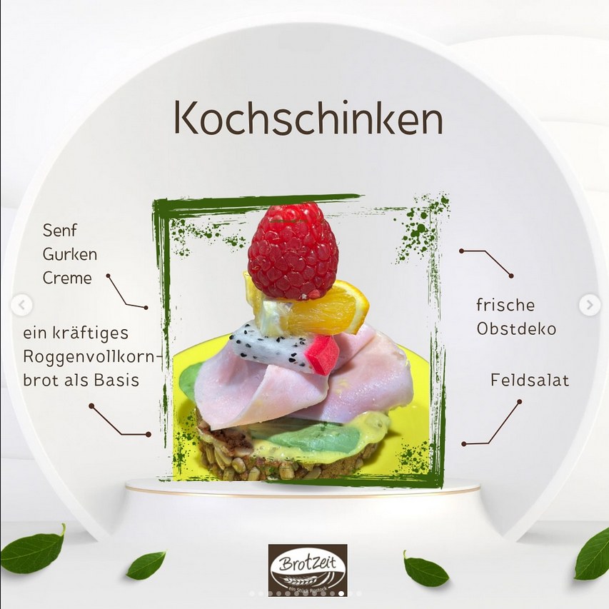 Canapé mit Kochschinken und Senf-Gurken-Creme — Brotzeit Rostock