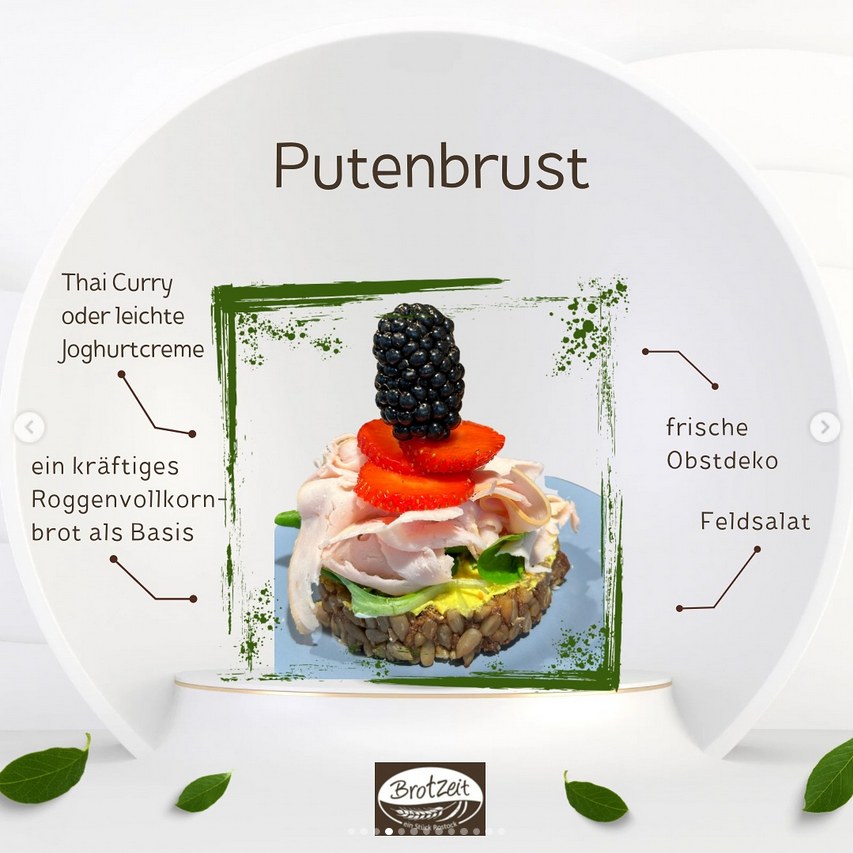 Canapé mit Putenbrust und Thai-Curry-Creme — Brotzeit Rostock